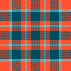 Tartan seamless orange and blue pattern.Texture for plaid, tablecloths, clothes, shirts, dresses, paper, bedding, blankets, quilts and other textile products. Vector illustration EPS 10