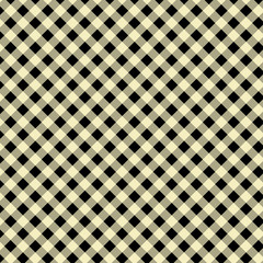 Gingham seamless brown and black pattern. Texture from squares for plaid, tablecloths, clothes, shirts, dresses, paper, bedding, blankets, quilts and other textile products. Vector illustration EPS 10