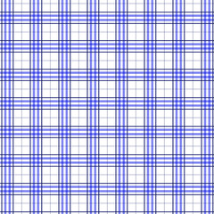 Tartan seamless blue and white pattern.Texture for plaid, tablecloths, clothes, shirts, dresses, paper, bedding, blankets, quilts and other textile products. Vector illustration EPS 10