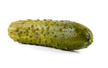 Salmon cucumber on a white background