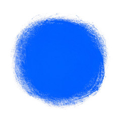Isolierter handgemalter runder Kreis blau