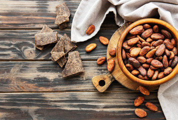 Cocoa beans and chocolate