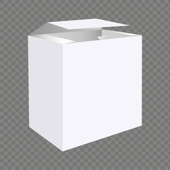 Open Box Mockup on transparent background. Vector