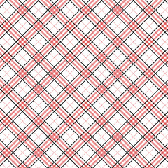 Tartan seamless red and white pattern.Texture for plaid, tablecloths, clothes, shirts, dresses, paper, bedding, blankets, quilts and other textile products. Vector illustration EPS 10