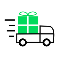 Schnelle Lieferung und Transport von Geschenken zu Weihnachten oder zum Geburtstag