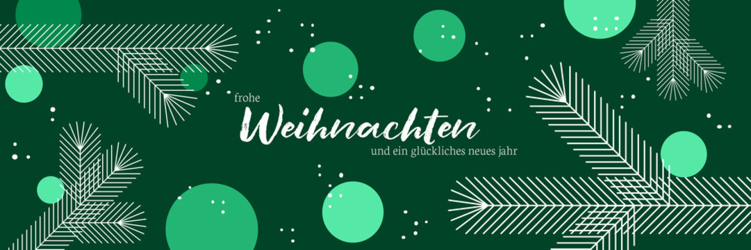 Weihnachtskarte mit &Auml;sten gr&uuml;n