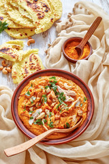 hearty spicy Mulligatawny soup in a bowl