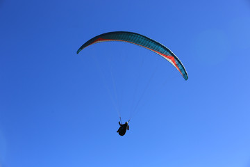 paraglider fly in sky
