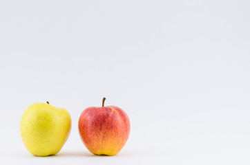 yellow and red apples still life - natural nutrition