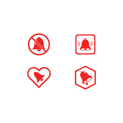 Vector Alarm bell logo icon template vector illustration design 