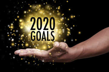 Hand with goals 2020.