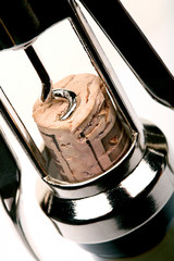 Wine plug opener. Corkscrew.