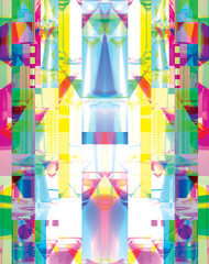 Abstract full of colors. Screen glitch.