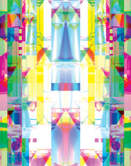 Abstract full of colors. Screen glitch.