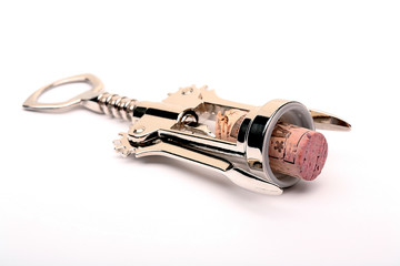 Wine plug opener. Corkscrew.