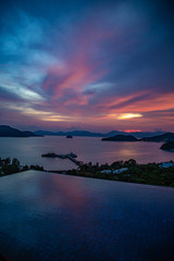 Phuket sunset views from baba nest beach club, in Thailand