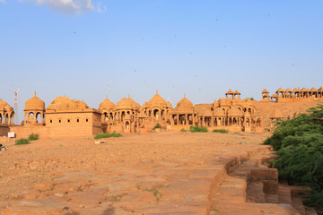 Jaisalmer,India,9,2007;Cenotaphs of Bada Bagh, a large desert garden