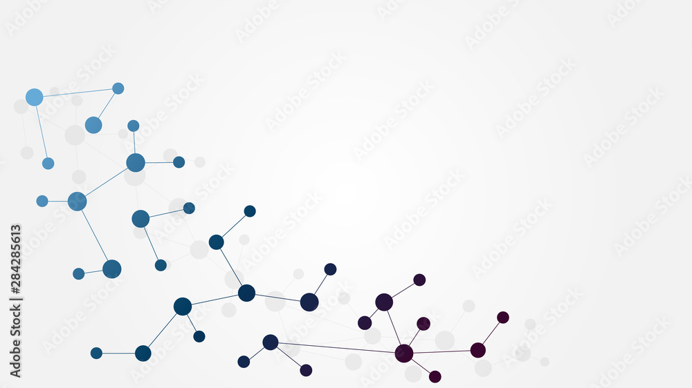 Poster abstract geometric connect lines and dots.simple technology graphic background.illustration vector d