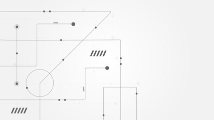 Abstract geometric connect lines and dots.Simple technology graphic background.Illustration Vector design Network and Connection concept.