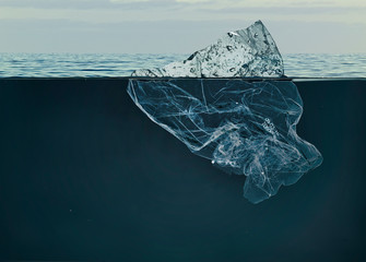 Plastic bags, pollution that floats in the ocean