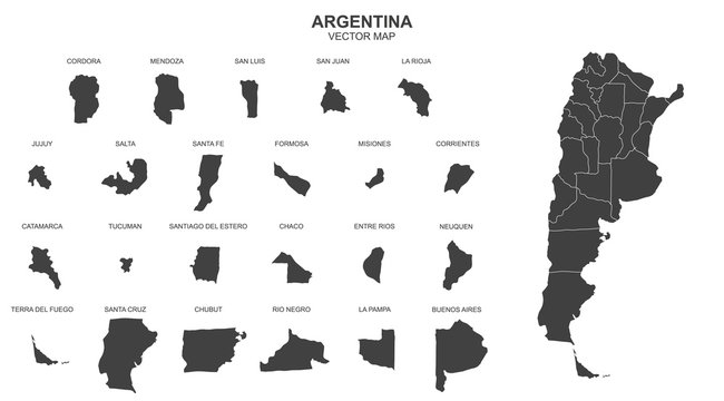 map of argentina on transparent background