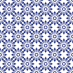 Azulejos portuguese traditional ornamental tile pattern