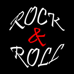 Rock and roll - Vector illustration design for banner, graphics, fashion prints, slogan tees, stickers, cards, poster, emblem and other creative uses