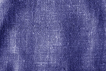 Sack cloth texture with blur effect in blue color.