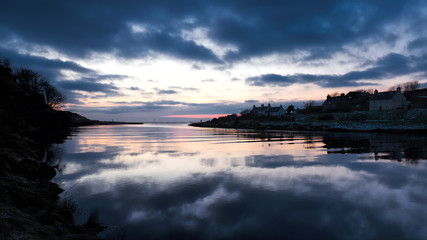Reflections in the River Brora at sunrise
