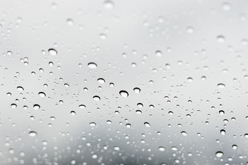 water drops on glass