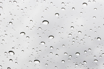 Natural water drop background on glass. 