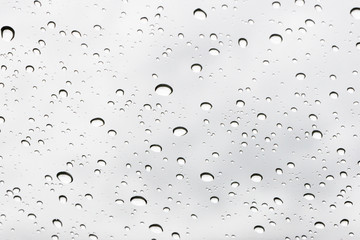 Natural water drop background on glass. 