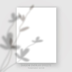 Shadow overlay effects transparent vector