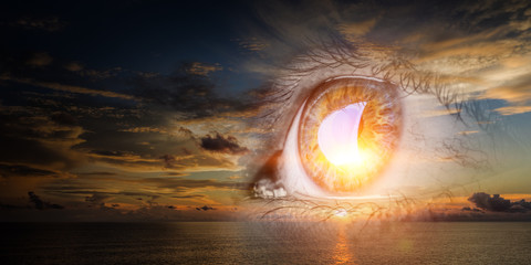 Abstract high tech eye concept