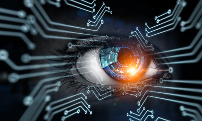 Abstract high tech eye concept
