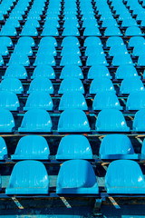 Stadium, plastic seats, stadium infrastructure.
