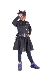 little girl posing on halloween