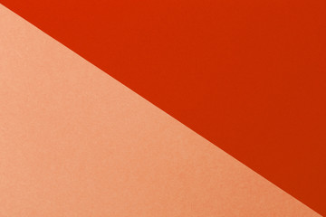 Paper red, orange empty background, geometrically located. Color blank for presentations, copy space.