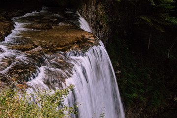Waterfalls in Jura, hedgehog waterfalls