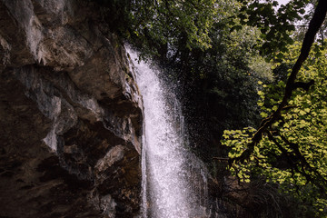 Obraz premium Waterfalls in Jura, hedgehog waterfalls