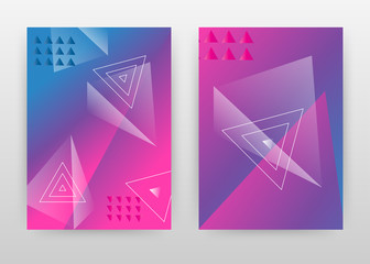 Geometric 3D purple blue background design for annual report, brochure, flyer, poster. Abstract gradient background vector illustration for flyer, leaflet, poster. Abstract A4 brochure template.