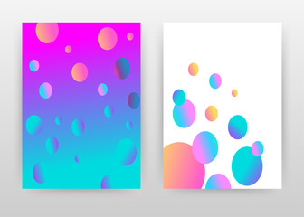 Fototapeta premium Colorful blue, yellow, purple round pearls design for annual report, brochure, flyer, poster. Colorful background vector illustration for flyer, leaflet, poster. Abstract A4 brochure template.