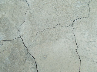 Crack on the plastered wall of a house for interior design