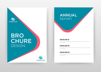Red, blue shapes design for annual report, brochure, flyer, poster. Red, blue abstract background vector illustration for flyer, leaflet, poster. Business abstract A4 brochure template.