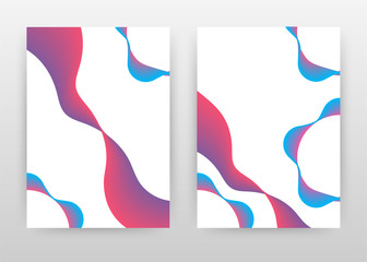 Colorful red blue waves design for annual report, brochure, flyer, poster. Abstract waves background vector illustration for flyer, leaflet, poster. Business abstract A4 brochure template.