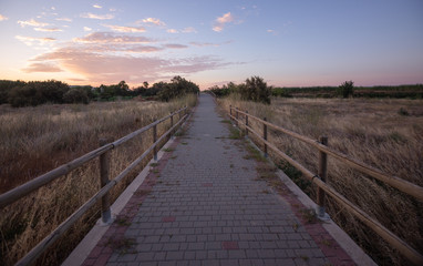 Bridges passing through the Jalon river in Torres de Berrellen Zaragoza Spain