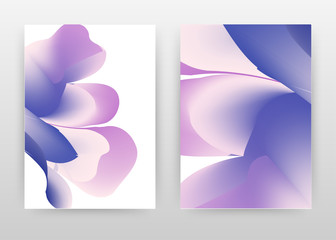 Purple blue flower petal concept design of annual report, brochure, flyer, poster. Purple blue background vector illustration for flyer, leaflet, poster. Business abstract A4 brochure template.