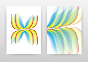 Green blue yellow red butterfly concept abstract design of annual report, brochure, flyer, poster. Colorful concept on white background vector illustration flyer, leaflet, poster. A4 brochure template