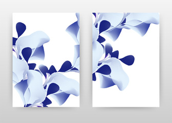 Blue abstract design of annual report, brochure, flyer, poster. Blue abstract white background vector illustration for flyer, leaflet, poster. Business A4 brochure template.