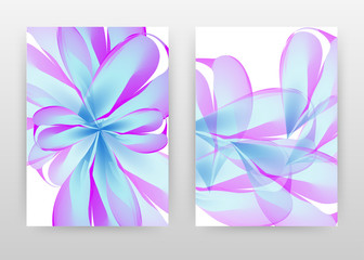 Colorful blue purple abstract design of annual report, brochure, flyer, poster. Blue flower concept background vector illustration for flyer, leaflet, poster. Business A4 brochure template.